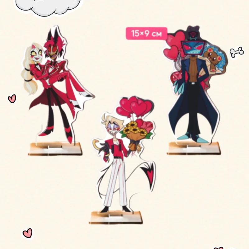 

15Cm Acrylic Standee Plates for Helluva Boss Alastor Vox Character Desktop Ornament Decorative Creativity Exquisite Gift Toys