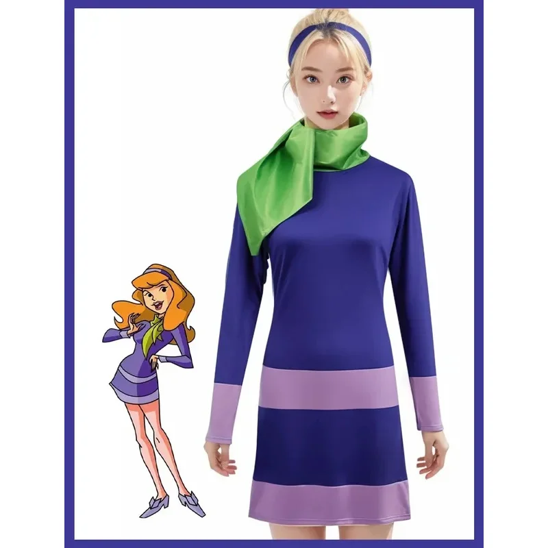 Where Are You Daphne Blake Cosplay Costume, Dress, Halloween Costumes, Damp Carnival