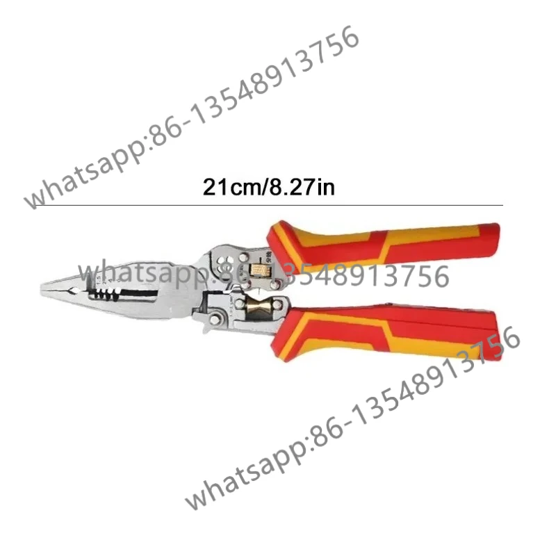 

9 In 1 Multifunctional Versatile Wire Stripping Pliers Built-in Electricity Cutting Crimping Pliers Winding Clamper Hand Tool