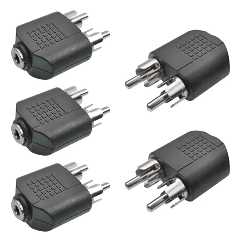 2/4/8/16PCS 3.5mm Audio Stereo Jack Female To  2xRCA Male Jack Connector Adapter Converter for Speaker