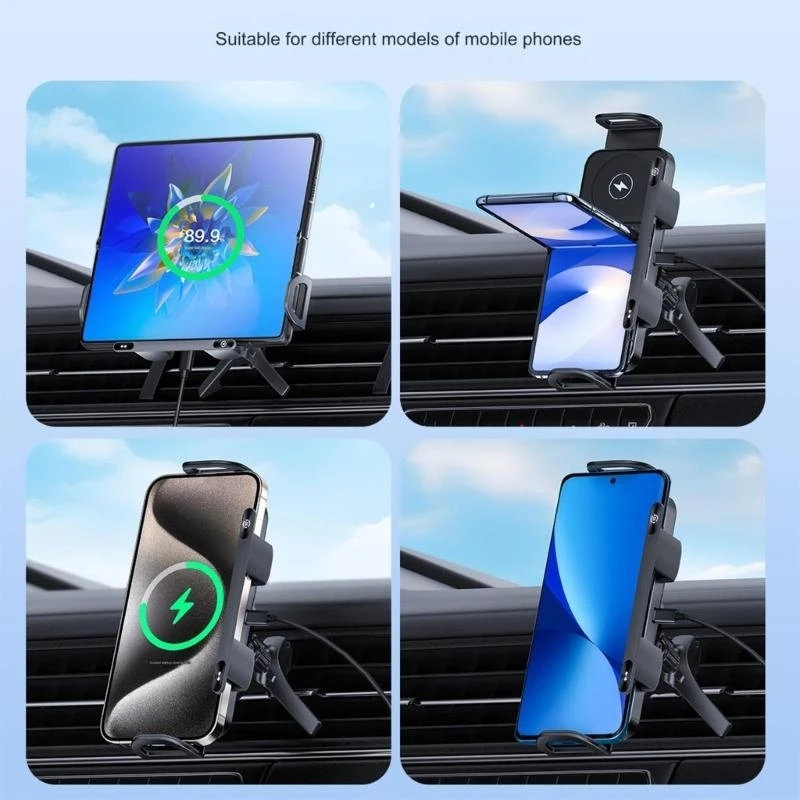 

Auto Rotating Phone Holder Wireless Charging Mount For Phones Tablets best sale