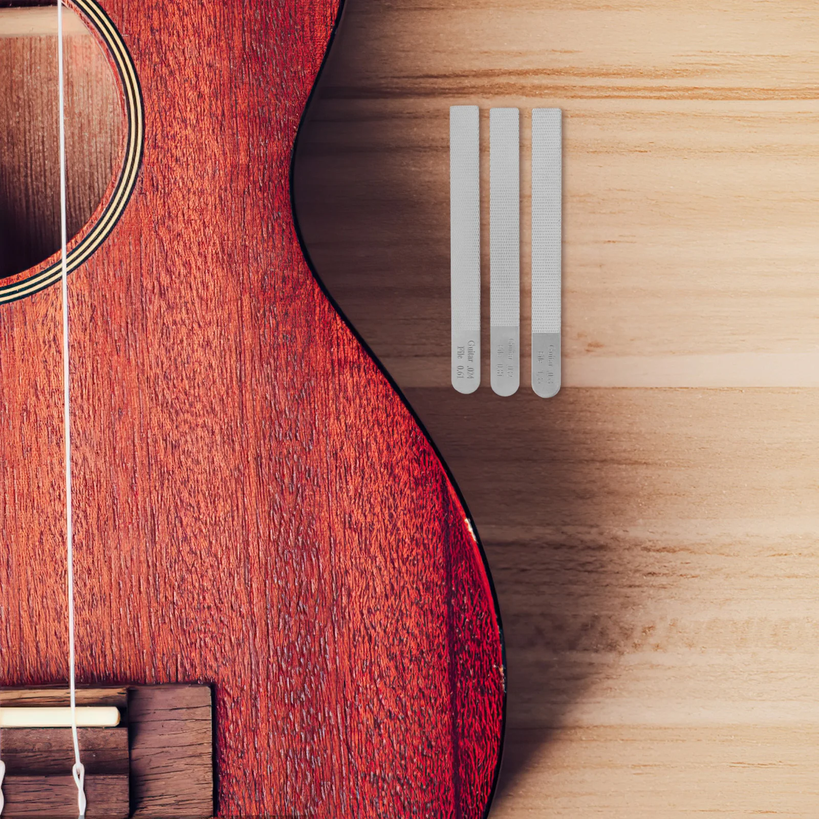 

3pcs Guitar Nut Slotting Files Acoustic Electric Bass Mandolin Fret Filing Tools Precision String Action Adjustment Portable