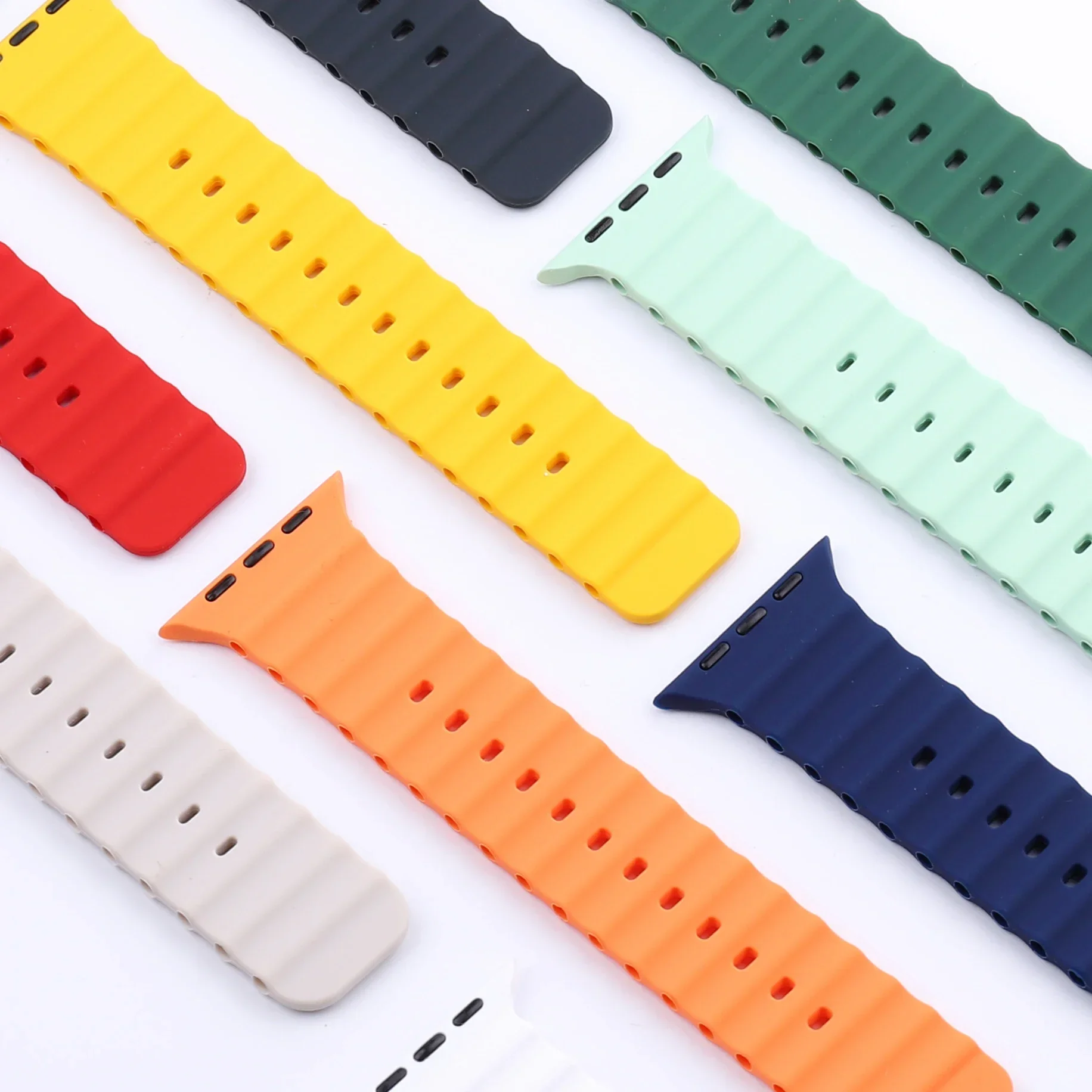 Ocean Band per Apple Watch serie 7 6 9 10 3 se 8 braccialetto da polso correa iWatch Cinturini 45mm 46mm 44mm Ultra 2 49mm 40mm 41mm 42mm