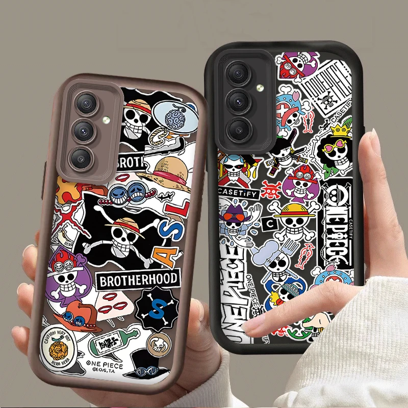 Anime O-One Pieces Label Phone Case for Samsung Galaxy A55 A35 A25 A24 A15 A05 A05S A13 A23 A12 A22 A32 A52 A52S A72 A11 Cover