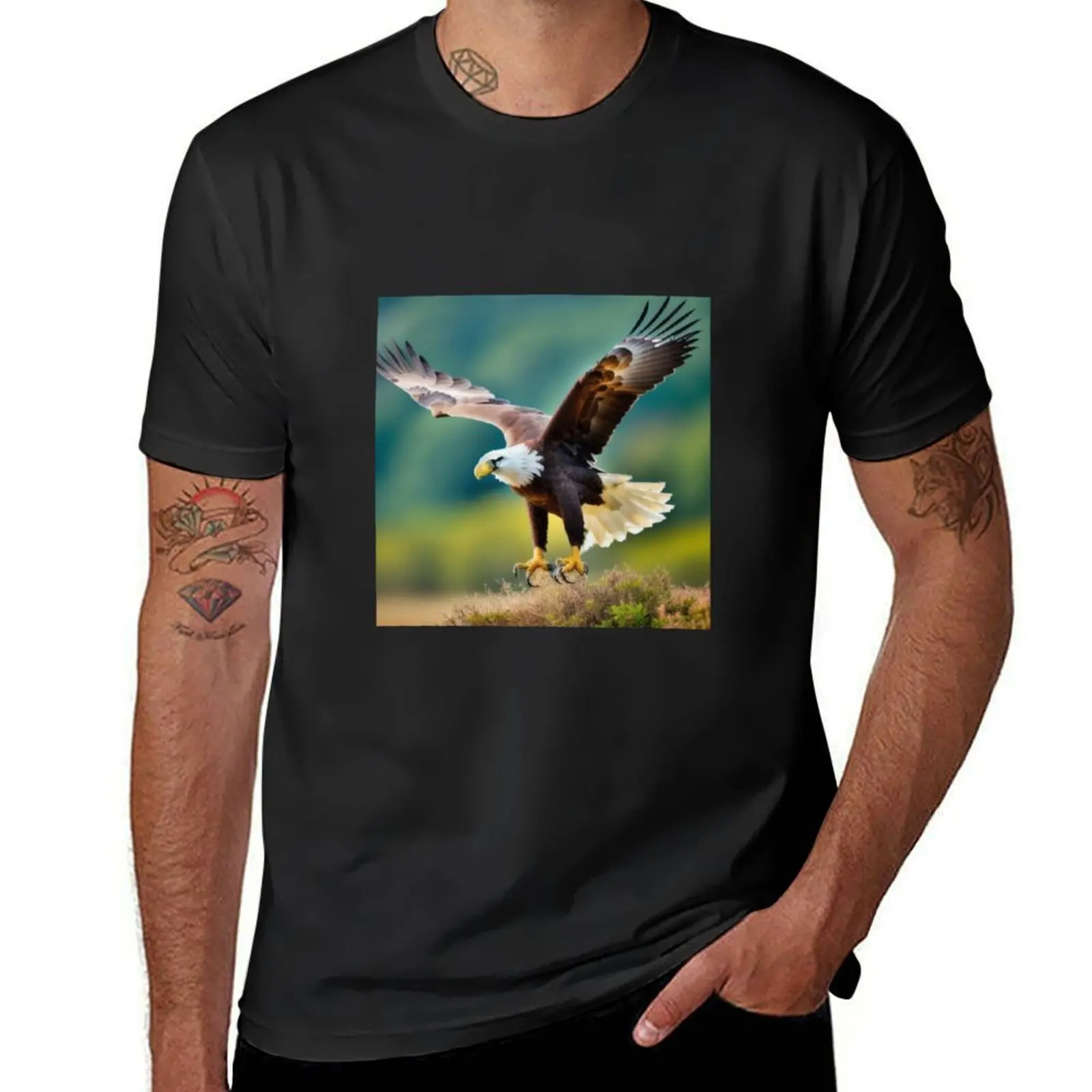 MAJESTIC EAGLE (FISH EAGLE) T-Shirt customs design your own man t shirt clothing for men