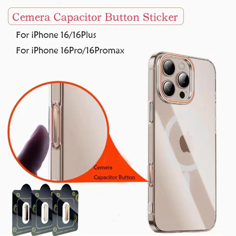 Luxury Side Camera Control Button for IPhone 16 Pro Max 16 Plus Capacitor Control Capture Button Proctection Anti-Scratch Sticke