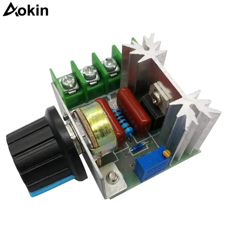 Módulo de controle de velocidade do motor ac 2000w pwm regulador de velocidade dimmer ac 50-220v 2000w (máx.) 25a scr regulador de tensão ajustável constante