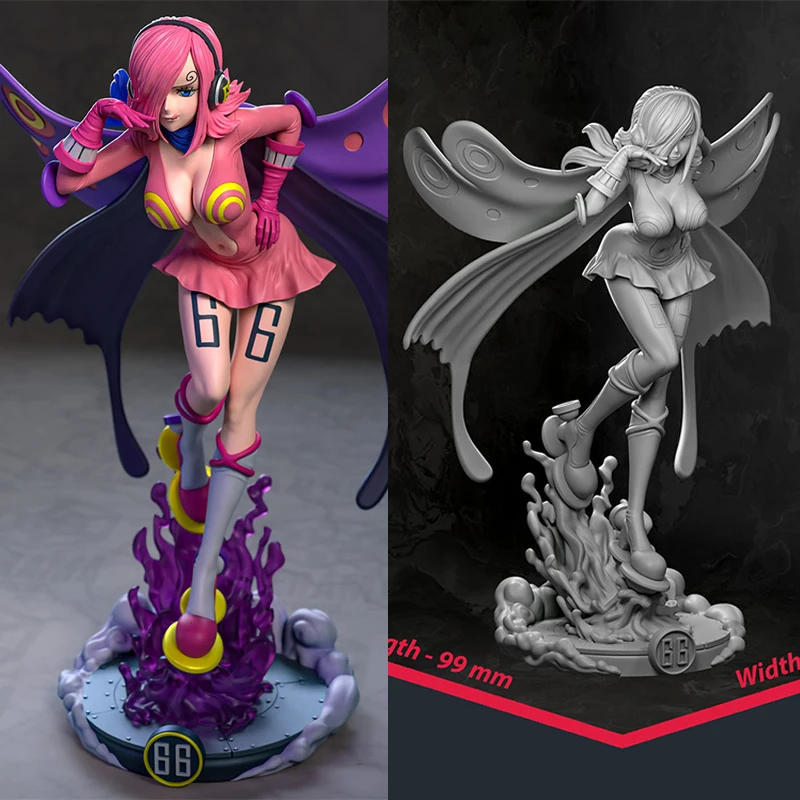 

23CM Game Character 7240 One Piece Reiju 3D Print Model Unassembled Unpainted Garage Kit GK Figure White Resin Model Kit