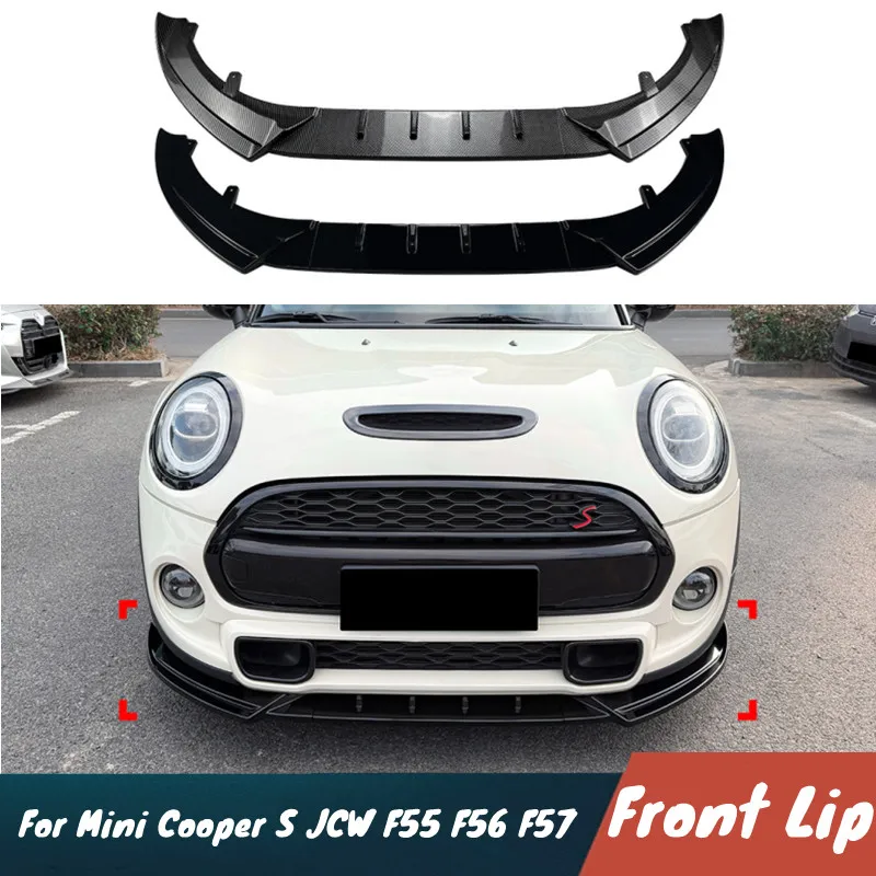 

Для Mini Cooper S JCW F55 F56 F57 2014-2021: Накладка на передний бампер, сплиттер, защита кузова, внешние аксессуары