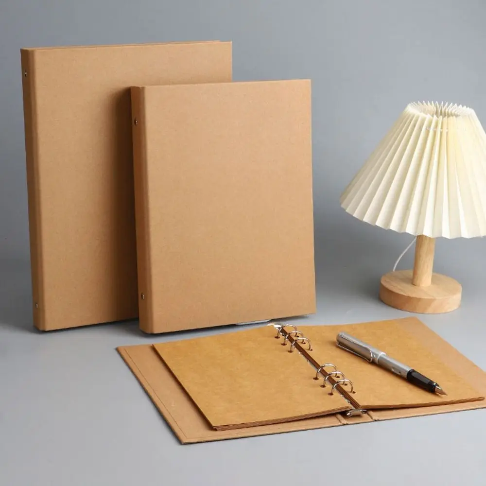 New Kraft Paper Kraft Paper Binder Cover A5 B5 A4 Vintage File Folders Inner Page
