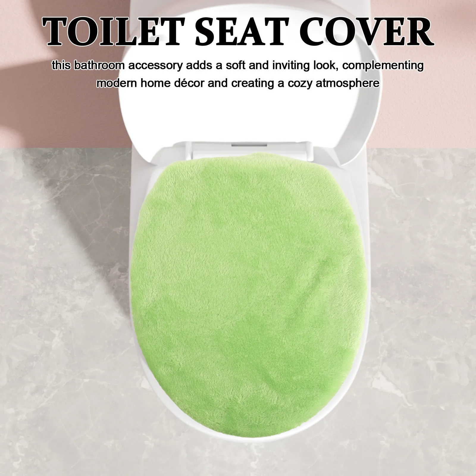 

2Pcs Toilet Seat Lid Covers Non-Slip Washable Bathroom Cushion Toilet Cover Pad Decorative Soft Seat Cover Dust Proof
