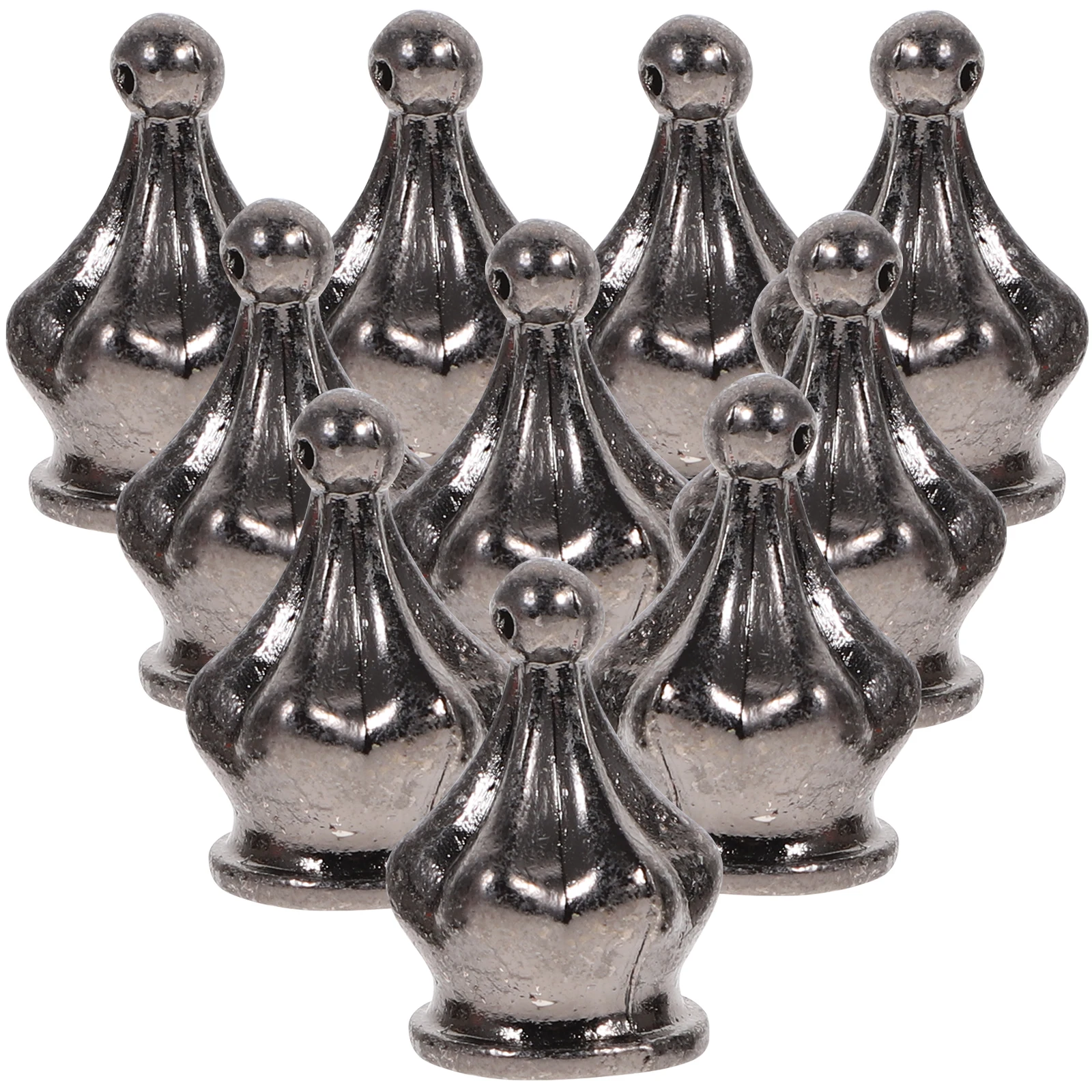 

10 Pcs Lamp Finials Solid Tapped Caps for Desk Lamp Decoration Screw Harp Holder Shade Accessories Lighting Parts