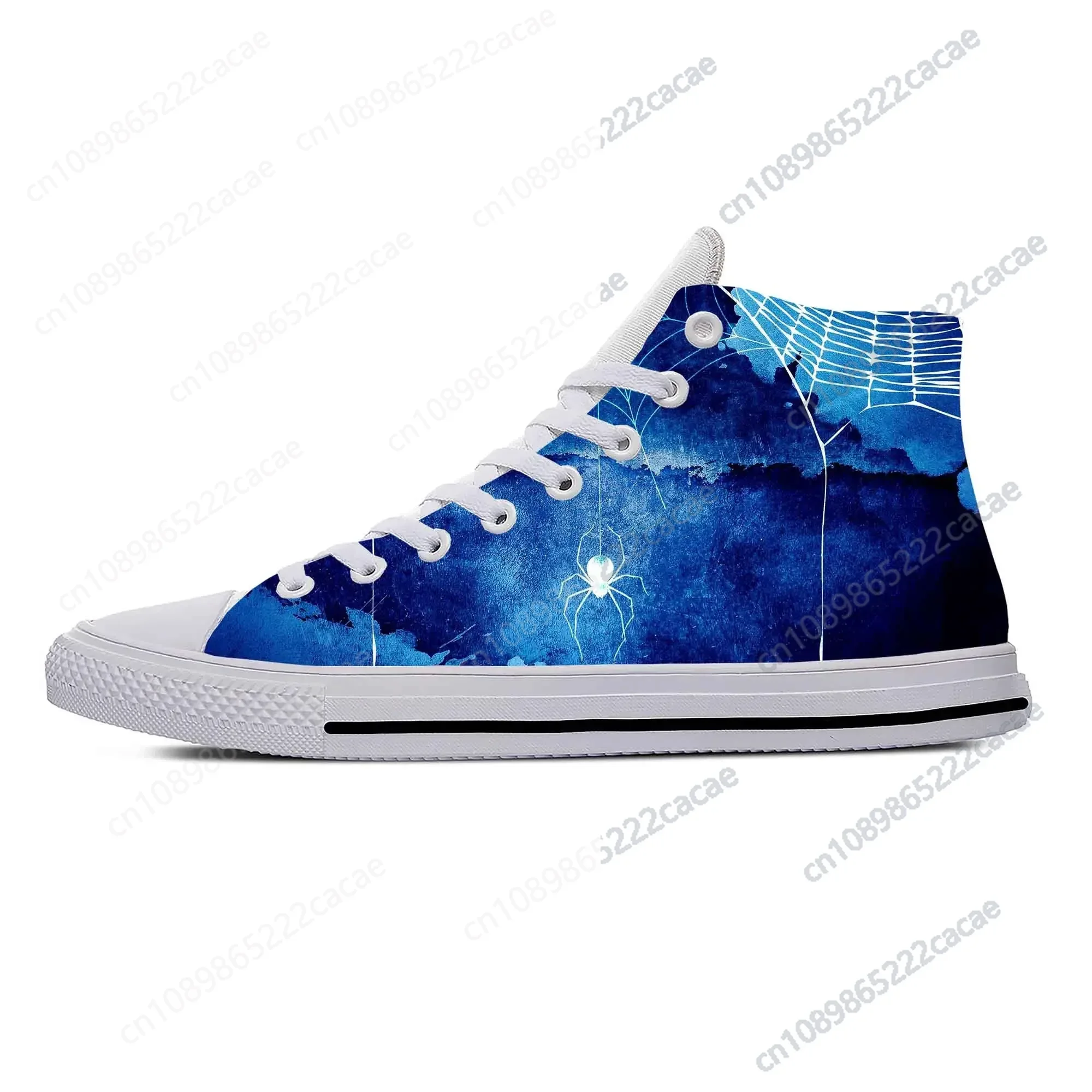 

Spider Web Pattern Cobweb Spiderweb Anime Cartoon Casual Cloth Shoes High Top Lightweight Breathable 3D Print Men Women Sneakers