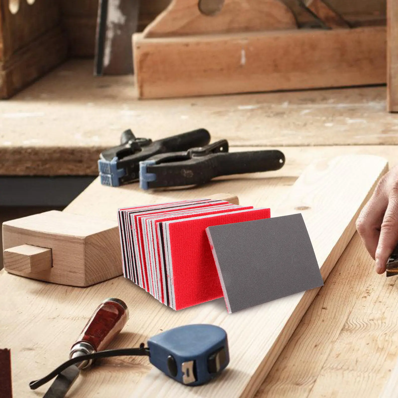 

Набор из 18 шлифовальных губок с различной зернистостью (от мелкой до крупной) для полировки и шлифовки дерева, металла, пластика, гипсокартона, кузова автомобиля