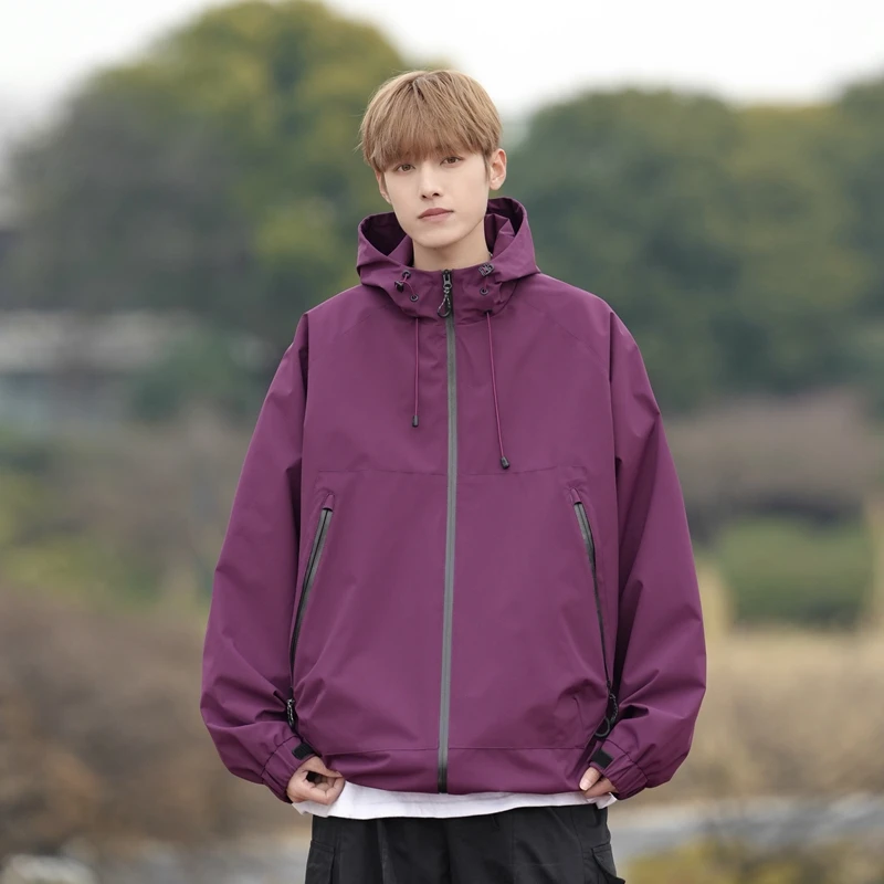 

Spring Autumn Men's Windproof Hiking Jacket Casual High Quality Hooded Sports Outwear Fashion Hooded Waterproof Clothing for Men