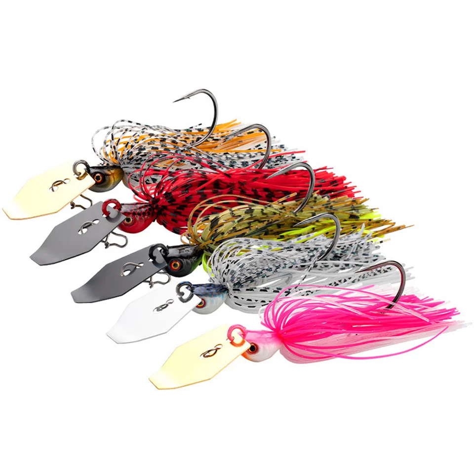 1PCS 14G/18G 3D Eyes Artificial Fishing Lure Blade Jig Chatter Bait Spinner Buzzbait Chatter Wobbler Bass Mandarin Fish Fishing