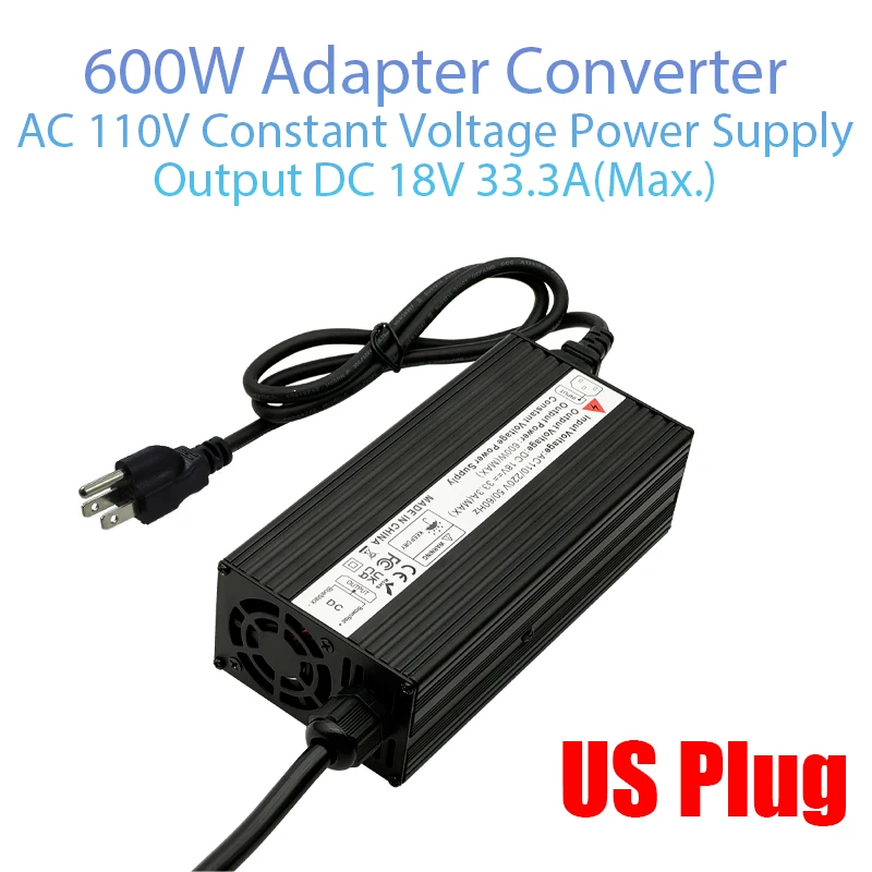 600W AC 110V Adapter Converter DC 18V 21V Power Supply US Plug for Makita for Milwaukee for DeWalt Lithium Electric Power Tools