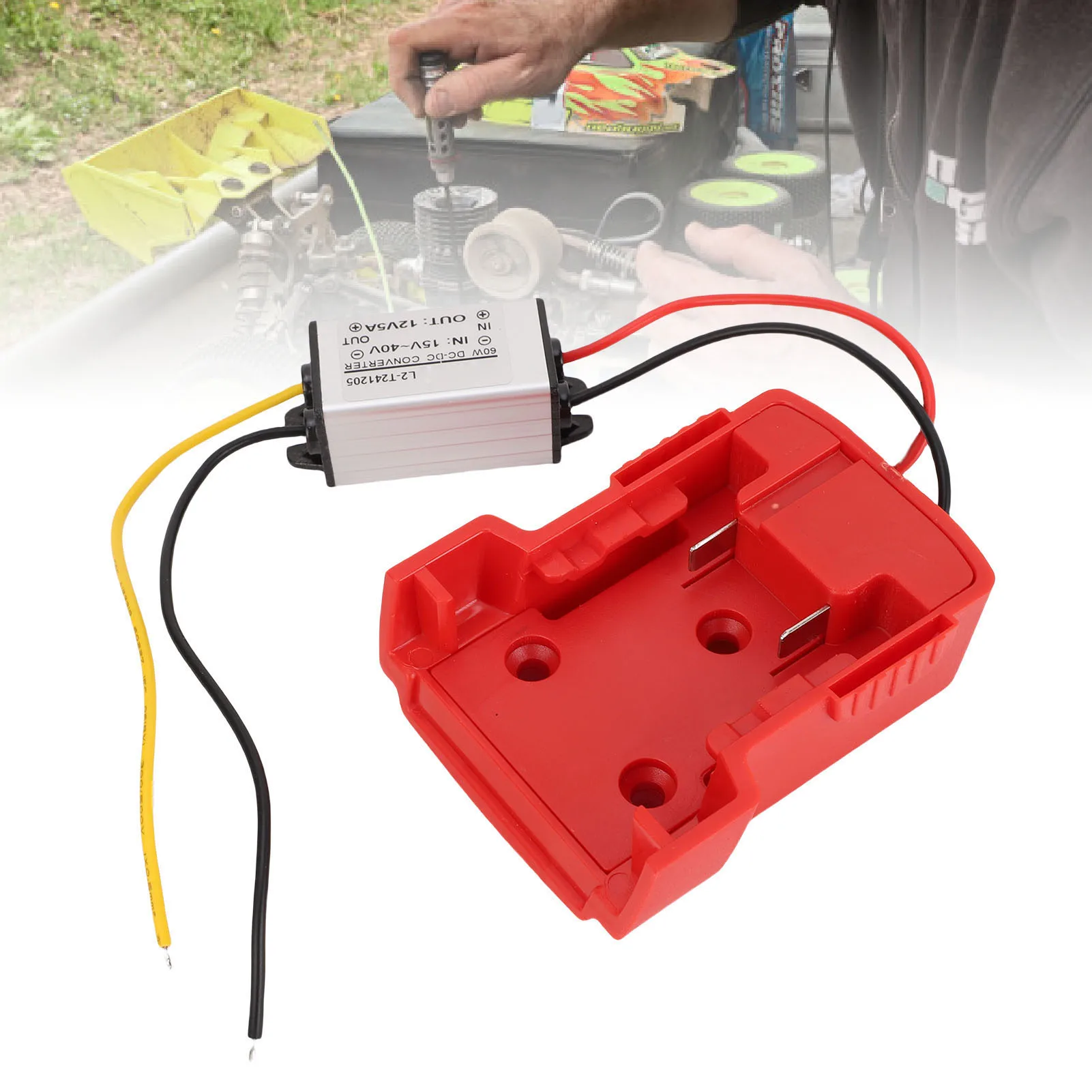 محول تخفيض الجهد DC18V إلى DC12V وحدة مخفض الجهد الكهربي للسلامة التيار الزائد لمعدات مراقبة عربات الجولف #5