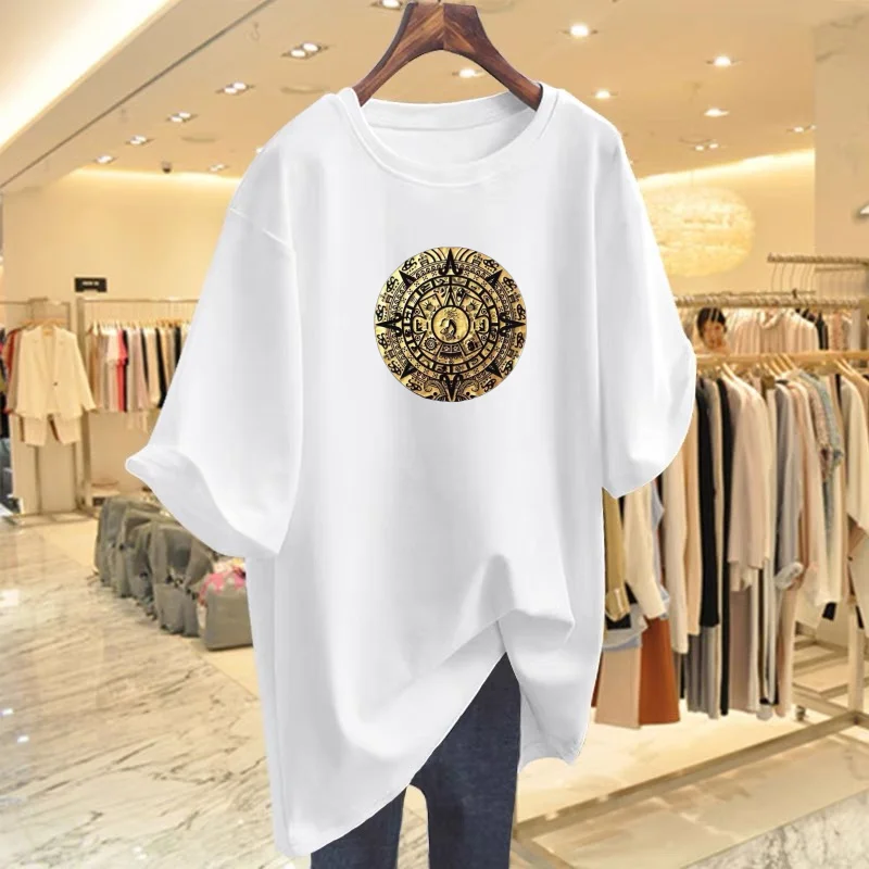 New Trend Printing T Shirts Summer Short Sleeve O-neck All-match Loose Youth Street Casual Tops Vintage Harajuku Women Clothing