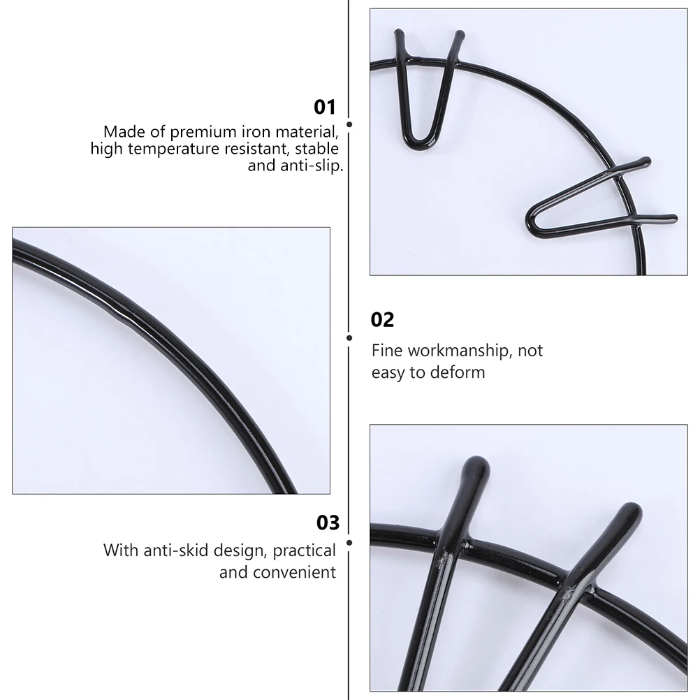 

4Pcs Gas Stove Rack Iron Round Design Stable Heat Resistant Support Stand for Stove Oven Grill Gas Cooker Holder