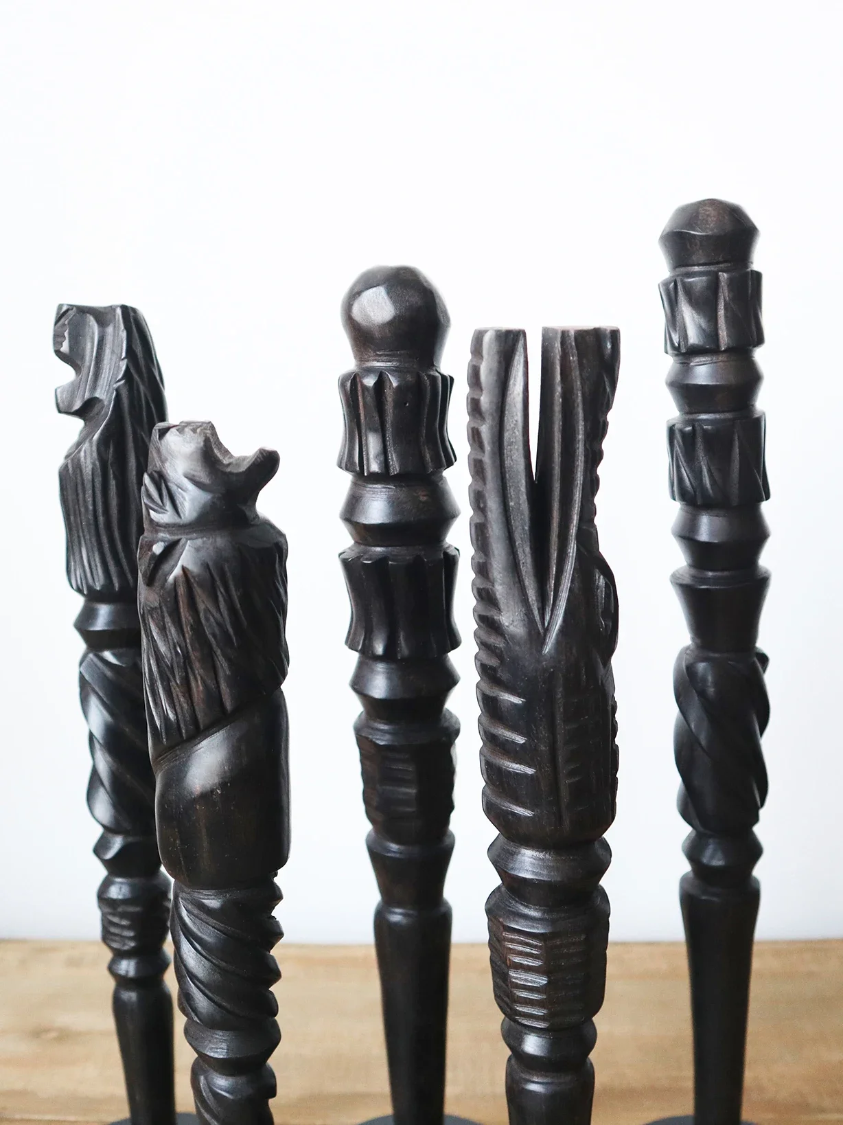 African handmade wood carving scepter ebony exotic style home decoration living room porch jewelry decoration