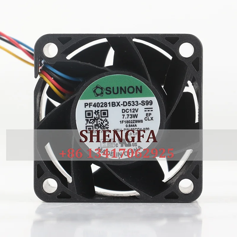 

New SUNON PF40281BX-D533-S99 4cm 4028 DC12V 7.73W 4-wire PWM cooling fan 40*40*28MM