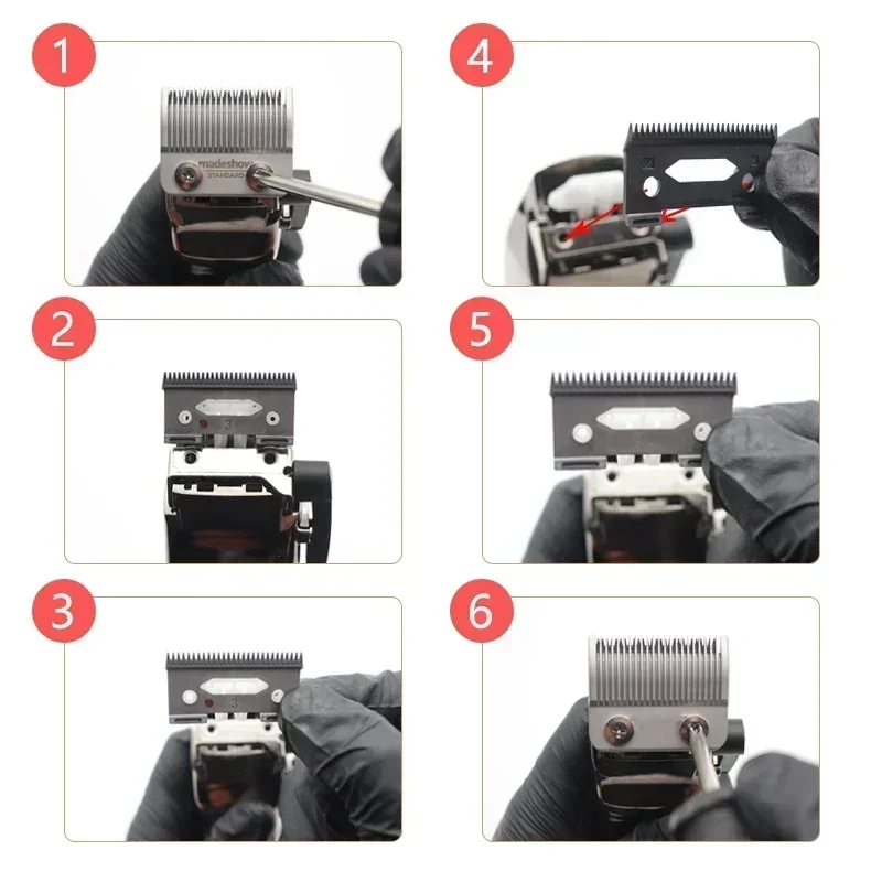 شفرات قطع سيراميك احترافية لـ MADESHOW M10/M5f/KM2296 رأس بديل متحرك لآلات تشذيب مقص الشعر