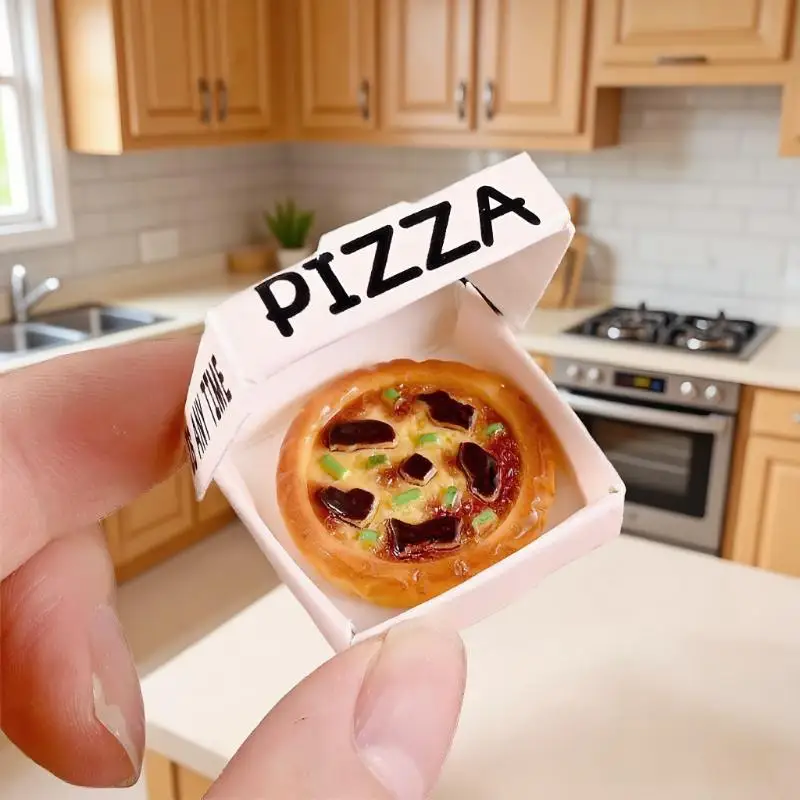 Cute 10PC Dollhouse Miniature Simulated Kitchen Food Toy Pizza Model Home Decor Kid Play Toy Micro Landscape Ornaments Gifts