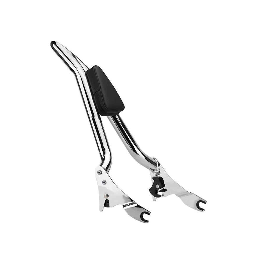 

22 Inches Sissy Bar Detachable Passenger Backrest Rear Pad For Harley Touring Models 2009-2022 (Chrome)