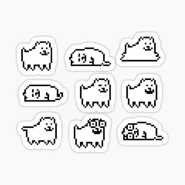 

Надоедливая собака Undertale Hq 5 шт. наклеек для фона печать милые домашние наклейки Искусство чемодан автомобиль ноутбук искусственное Аниме Забавный