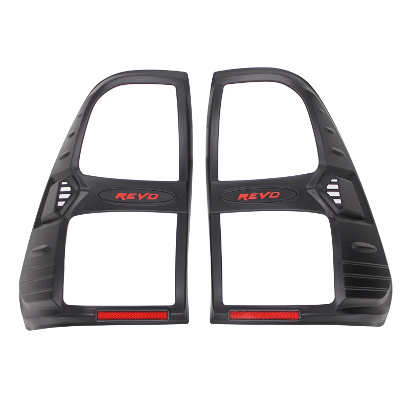 Accesorios Hilux REVO Tail Light Cover For Toyota Hilux 2015-2020 ABS Black Matte Decoration Car Exterior Rear Lamp Hoods