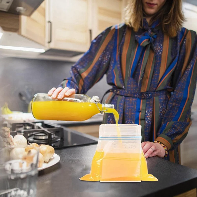 1 قطعة المطبخ الغذاء وجبة خفيفة ختم حقيبة عزل عدم الانزلاق تخزين أكياس ساندويتش حر اليدين حامل كبير