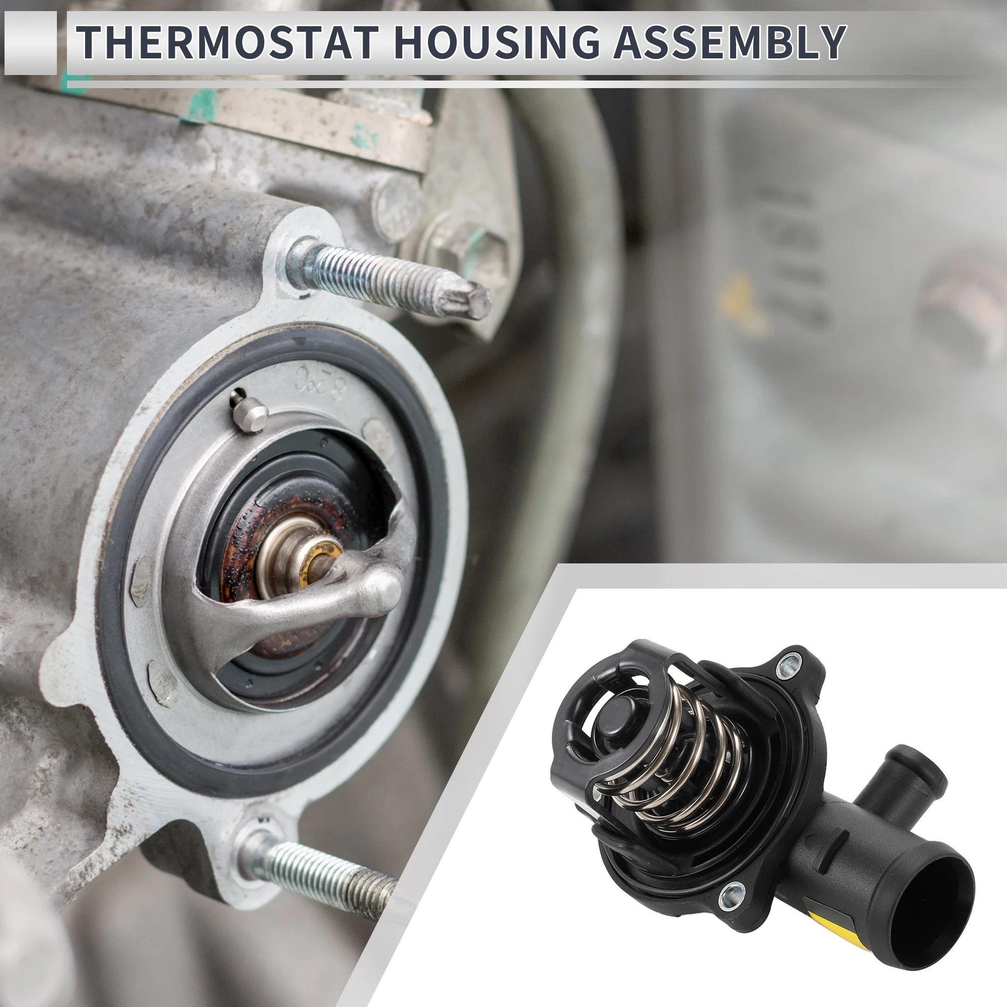 

X Autohaux Engine Coolant Thermostat Housing Assembly for VW Touareg 2007-2018