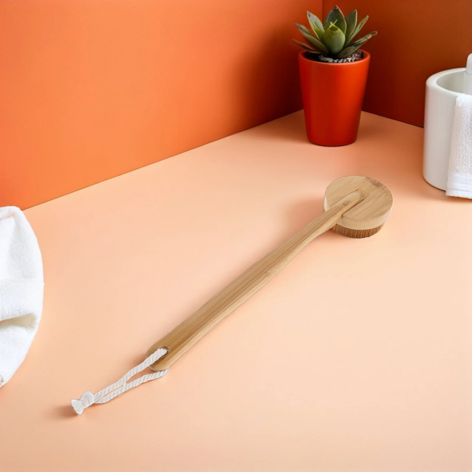 

Tanning Applicator Brush Wood Handle Back Lotion Applicator For Self Tan Mousse Bronzing Body Tool Sensitive Skin Travel