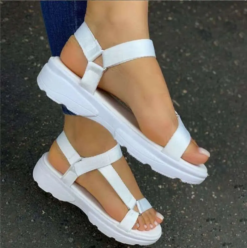 Colorful Wedge Beach Sandals Summer Women Style Fashion Breathable Plus Size Soft Bottom Shoes Platform Slippers Big Size