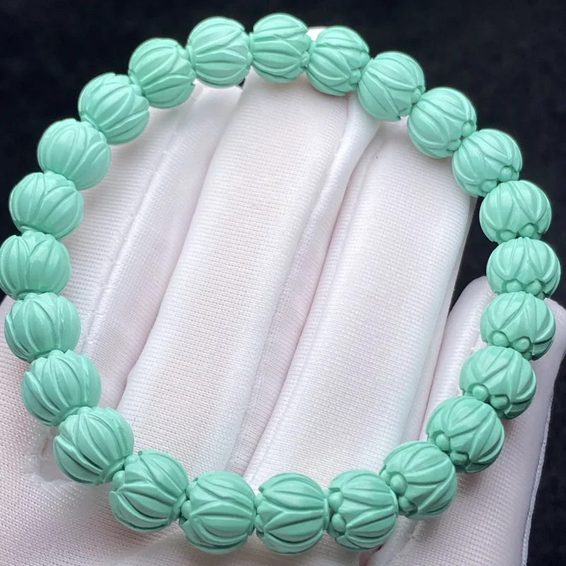 

Natural Material Turquoise Bracelet Single Circle Beads Loose Bead Accessories