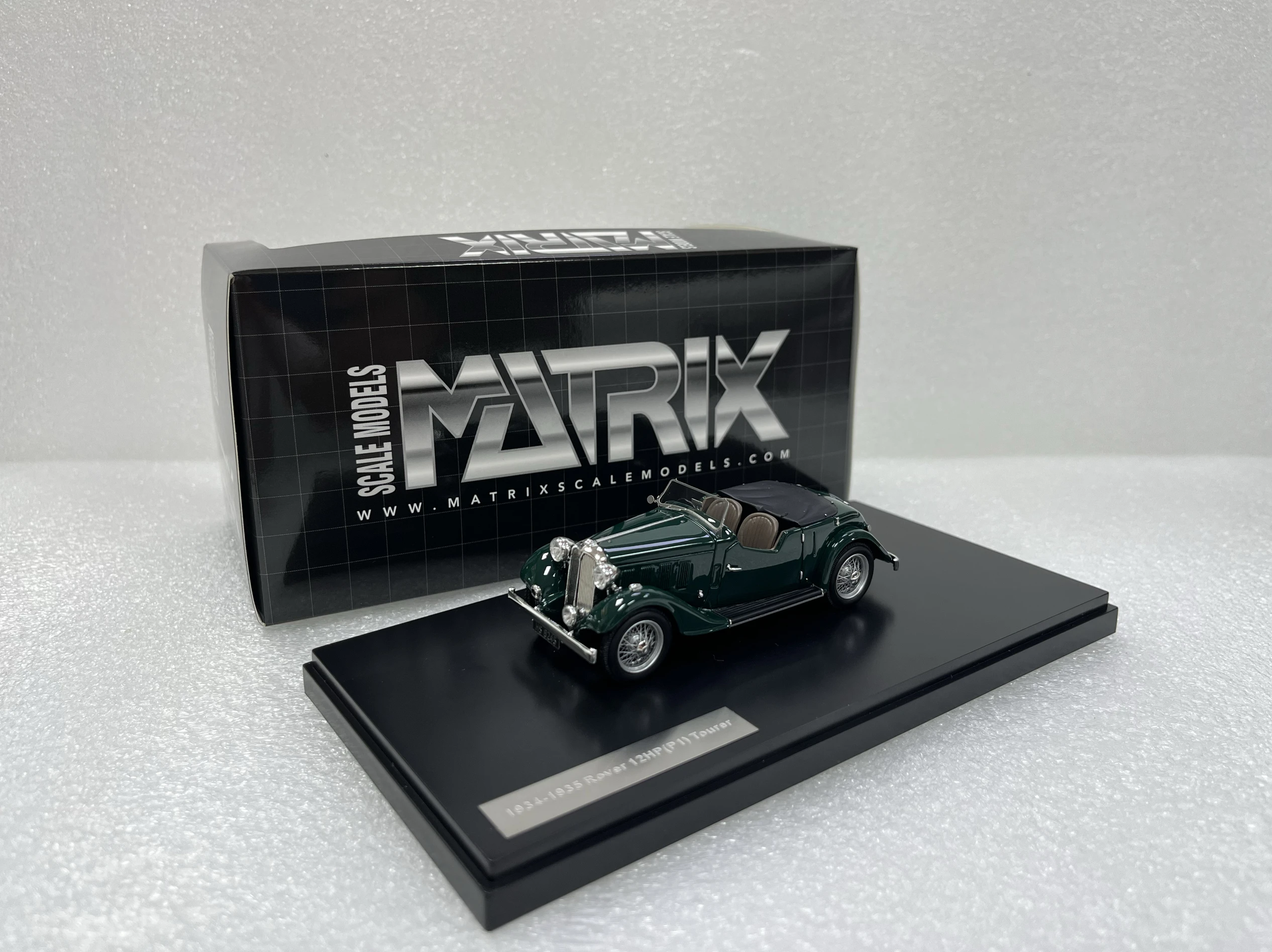 Matrix 1:43 Rover 12HP Tourer 1935 Vintage Car Simulation Limited Edition Resin Metal Static Car Model Toy Gift