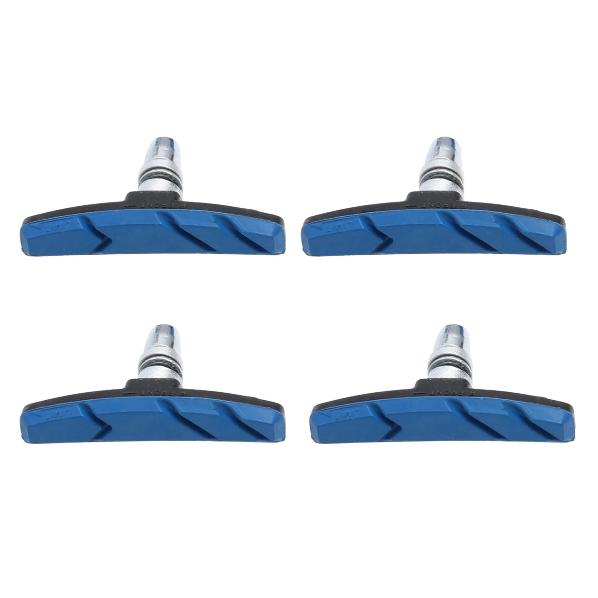 

2 Pairs Pads Rubber Steel Grooves Weather Proof Strong Friction Mountain Accessories Disk Compatible