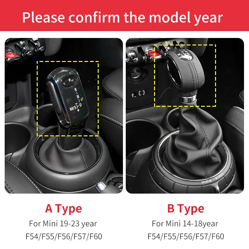 Gear Shift Lever Dust Proof Cover For Mini Cooper F56 F55 F54 F60 Countryman Clubman Car Accessories Decorative Protective Cover