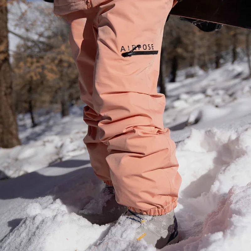 Winter 2025 Ski Pants Women Men Outdoor Sport Snowboard Warm Overalls Alpine Windproof Cotton Skiing Snow Pants Adult Trousers