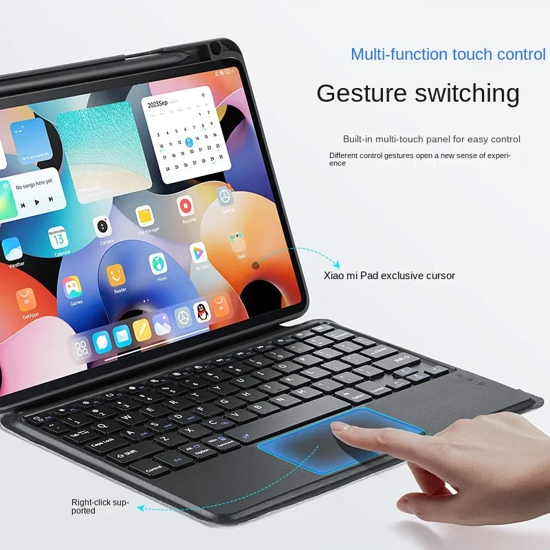 Imagem -02 - Teclado sem Fio para Tablet Sucção Magnética Shell Suporte de Pintura Xiaomi Pad 6pro Pro em Case de