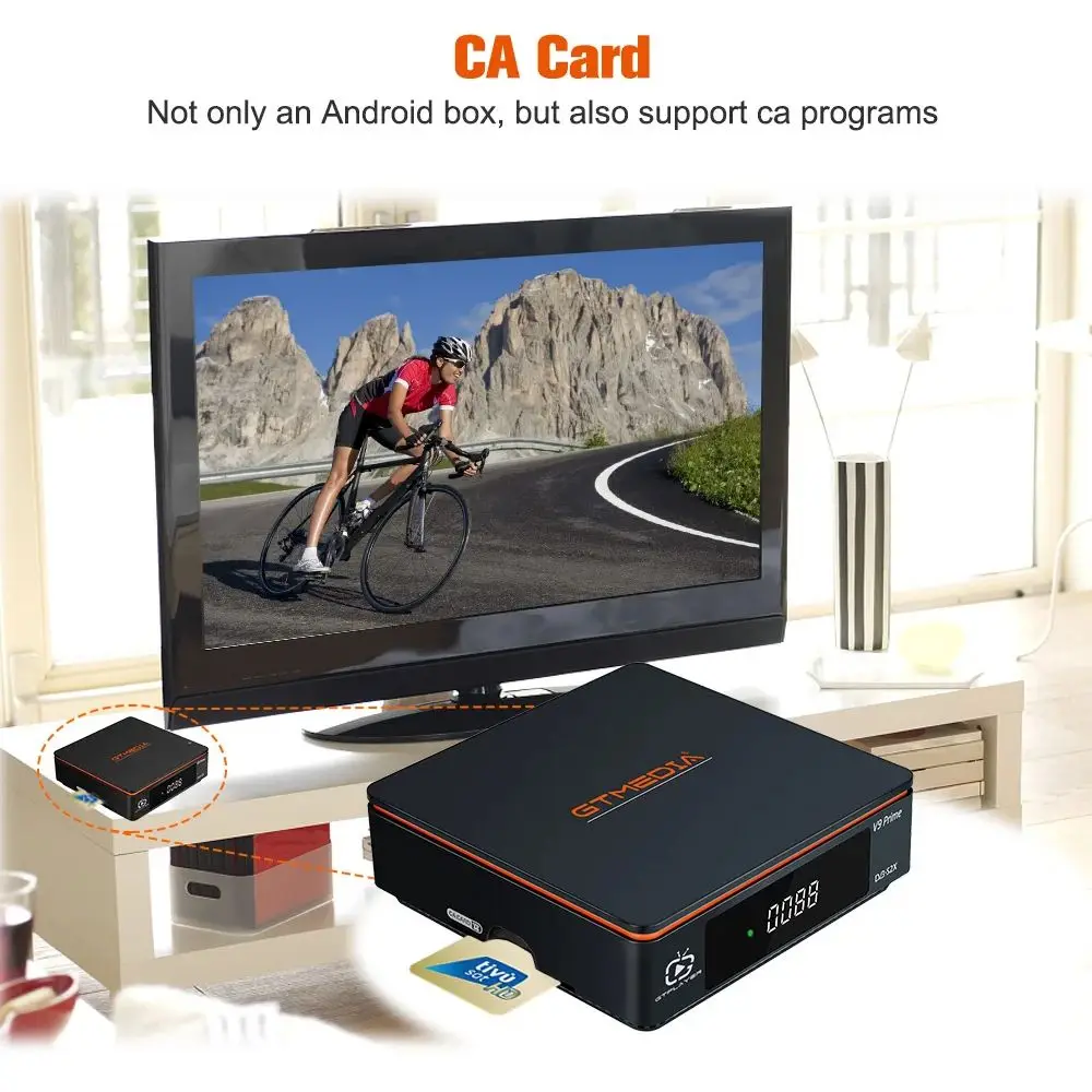 GTMEDIA V9 główny odbiornik telewizji satelitarnej DVB-S2X S2 dekoder 1080P H.265 zbudowany w 2.4G WIFI GTshare Mars Ecam Upgrade Firmwar