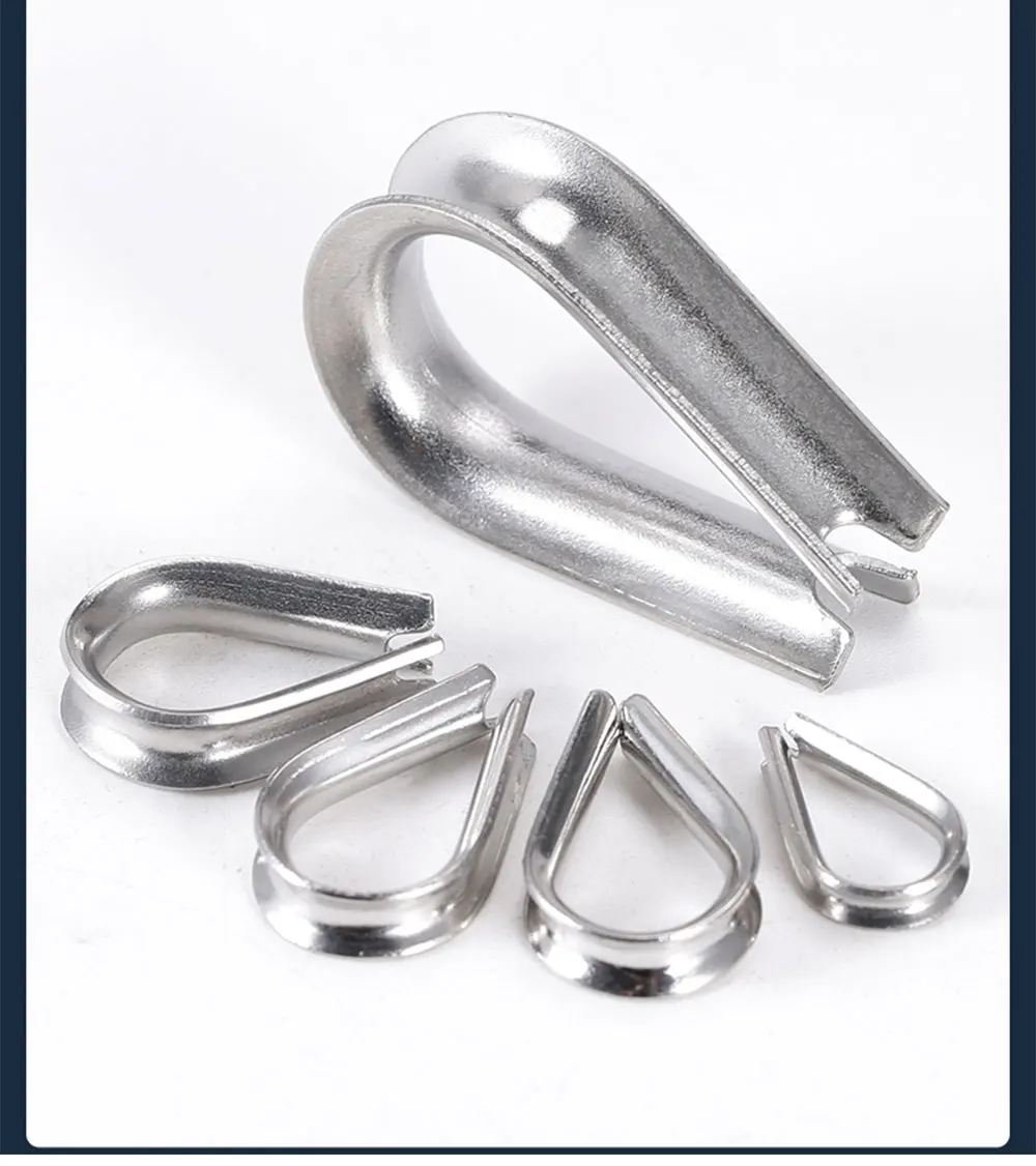 M2 M3 M4 M5-M6-M8-M10 304 Edelstahl-Herzring-Kabelklemme Schutzhülle Kabelhülse Rigging-Zubehör – Detail 6