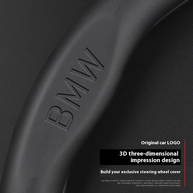 Car 3D Embossing Ventilate Steering Wheel Cover For BMW M Power M3 M4 M5 E36 E39 E46 E60 E90 F10 F15 F20 F25 F30 G30 X1 X3 X5 X7