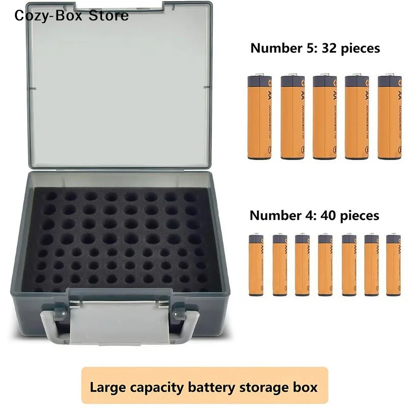 [ZY]Battery Storage Organizer Holds 72 AA AAA Batteries Battery Box Case Garage Container Drawer Organization Dispenser Holder