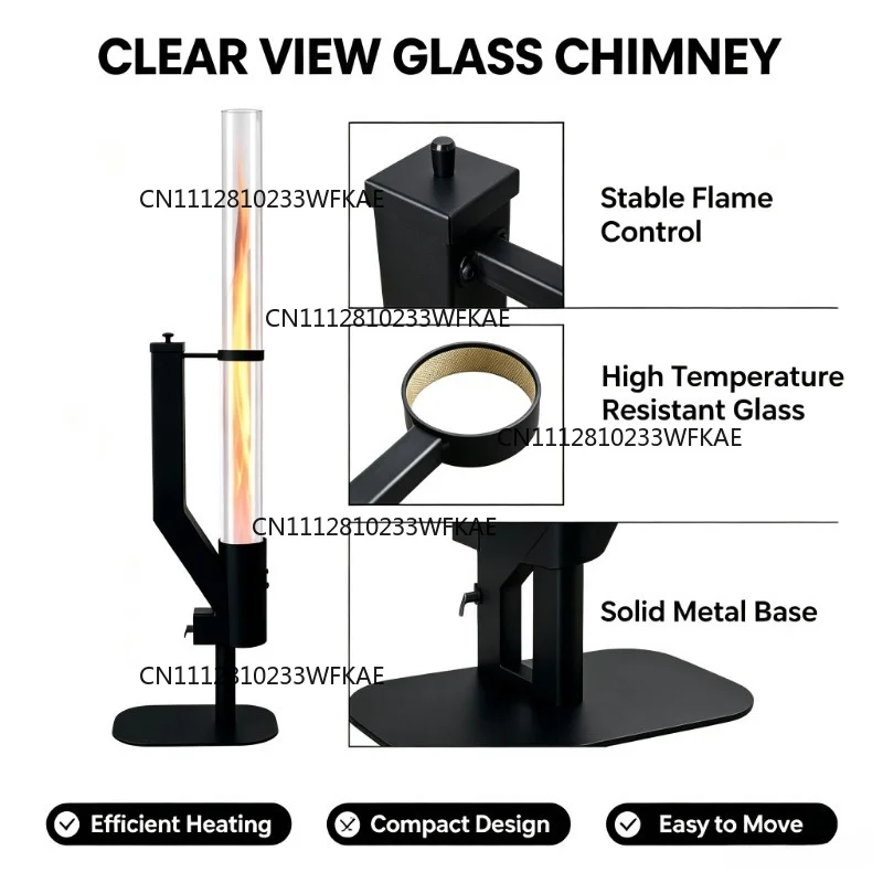 Suitable for Rocket Stove - Stainless Steel Pellet Stove with Integrated Glass, Portable Heating Stove for Home Outdoor Camping