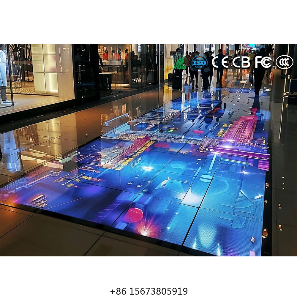 

Fast Delivery New Technology Interactive Floor Led Display for Dancing KTV Museum Floor Mounted Led Screen P3.91 P4.81