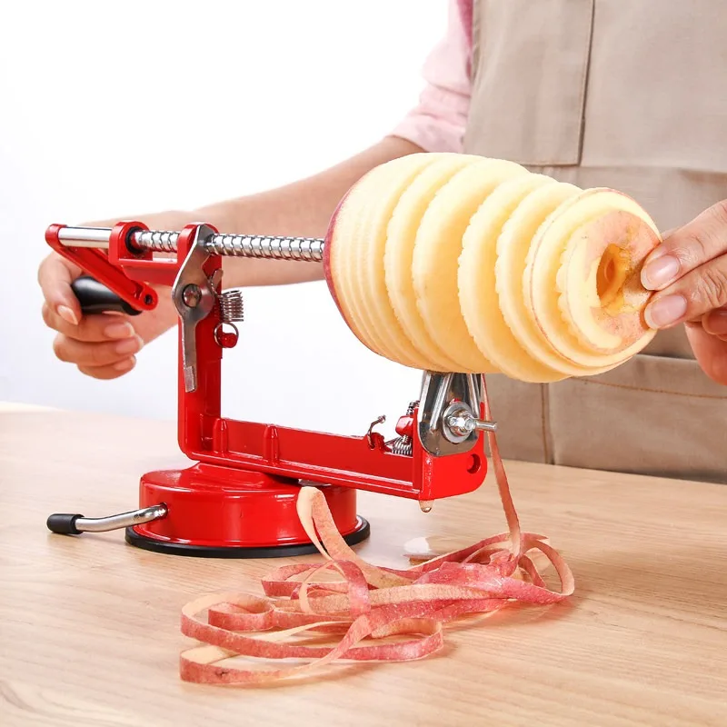 Household hand-cranked apple peeler, multi-function peeler, three-in-one automatic fruit slicing