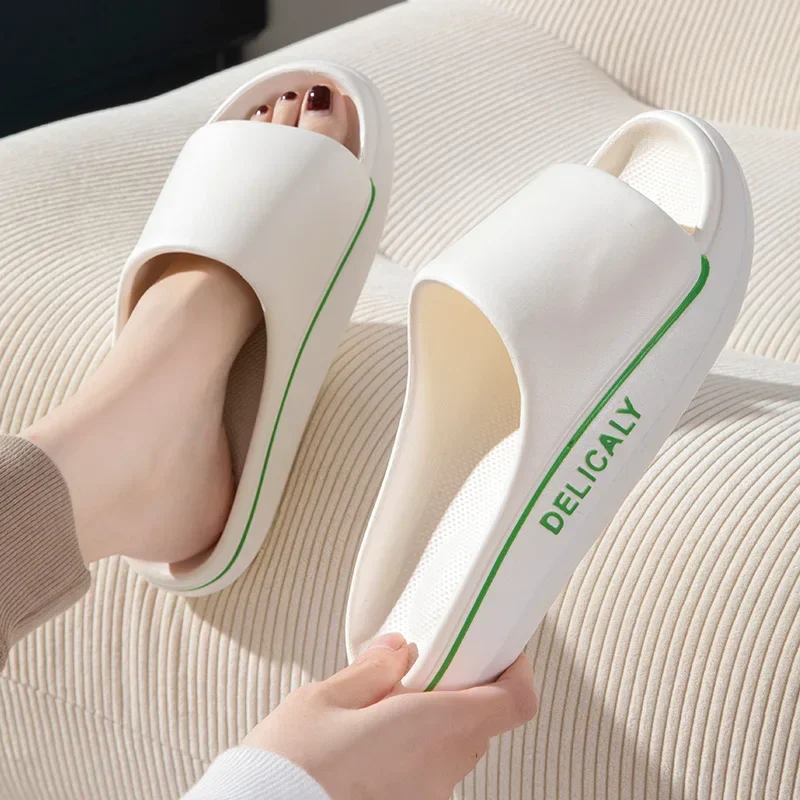 Summer EVA Women Slippers Indoor Home Casual Thick Bottom Bathroom Soft Sole Non-slip Sandals Outdoor Men Beach Slides Shoes