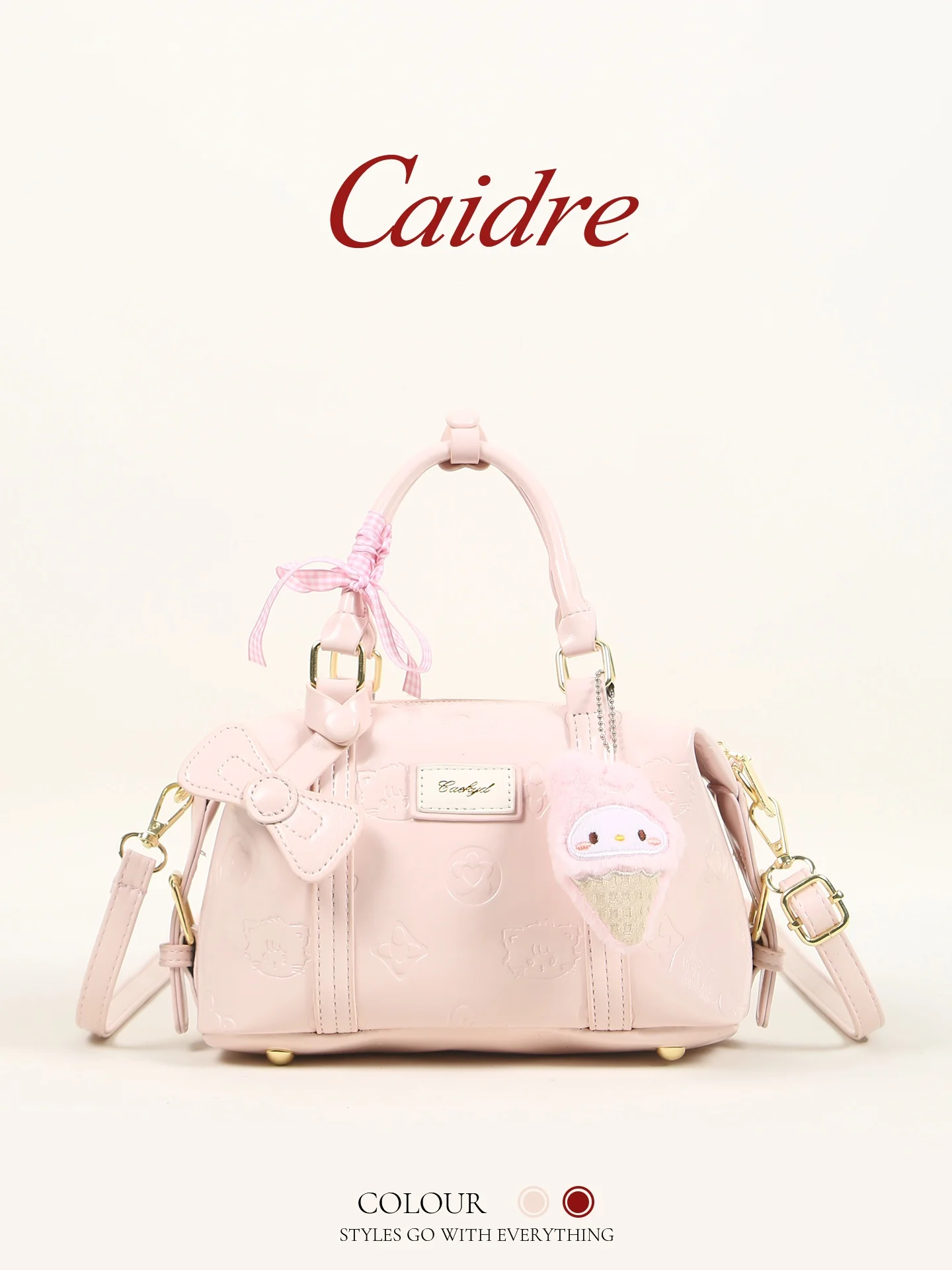 Caidre Cute Pillow-Shaped Handbag Women's Birthday Gift Best Friend Boston Pillow Bag Single Shoulder Slant Cross Small Bag